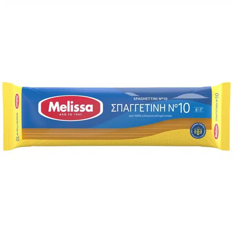 Spaghettini No. 10 (500g) Melissa von Melissa bei Araxxon  - Hochwertiges griechisches Produkt.   Spaghettini No. 10 (500g) Melissa από Melissa στο Araxxon  - Αυθεντικό ελληνικό προϊόν.